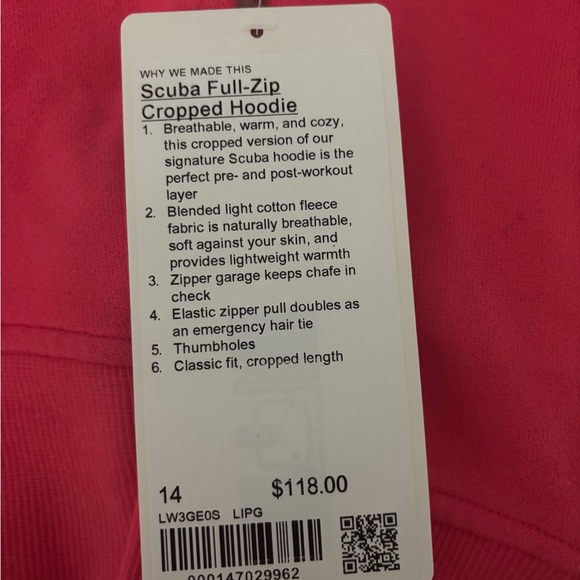 Scuba full-zip Cropped hoodie - Picture 4 of 6